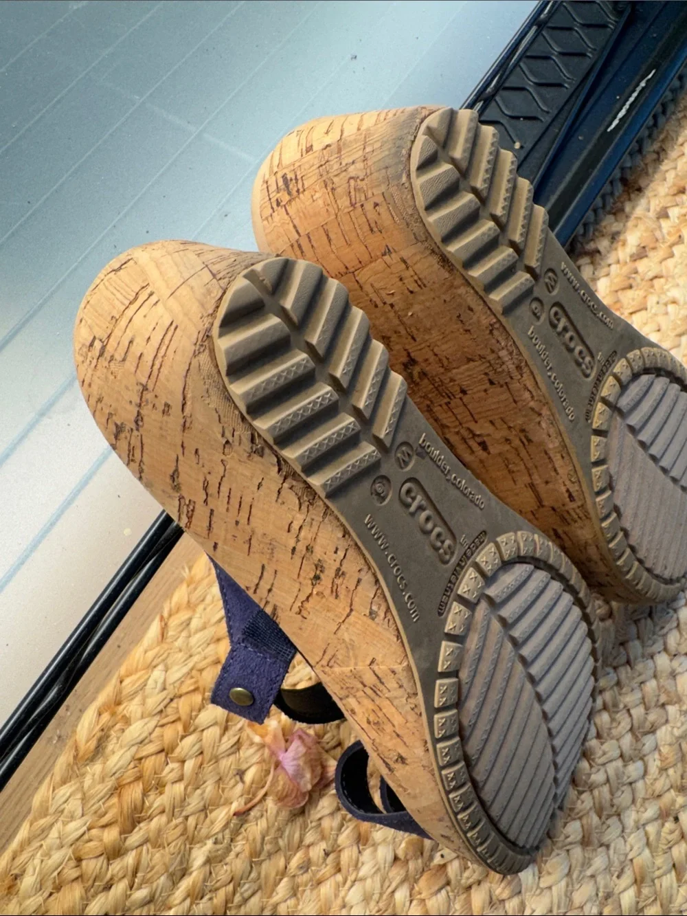 Crocs Patricia Navy Blue Strappy Wedge Sandals Size [Insert Size 6 W